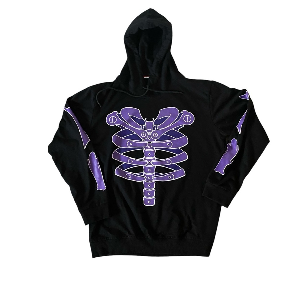 Hoodie black and purple women’s sweatshirt size L